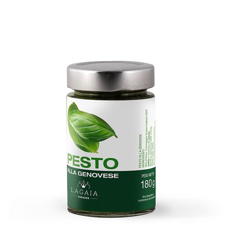 vasetto in vetro di pesto alla genovese da 180gr