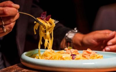 Fettuccine Curcuma e Zafferano con fonduta di Stafforella